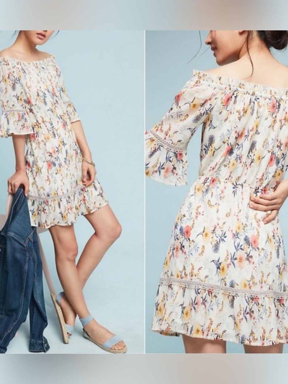 foxiedox Off-Shoulder Floral Mini Dress
